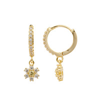 Sunlight Goldplated Earring Zirconia Flower