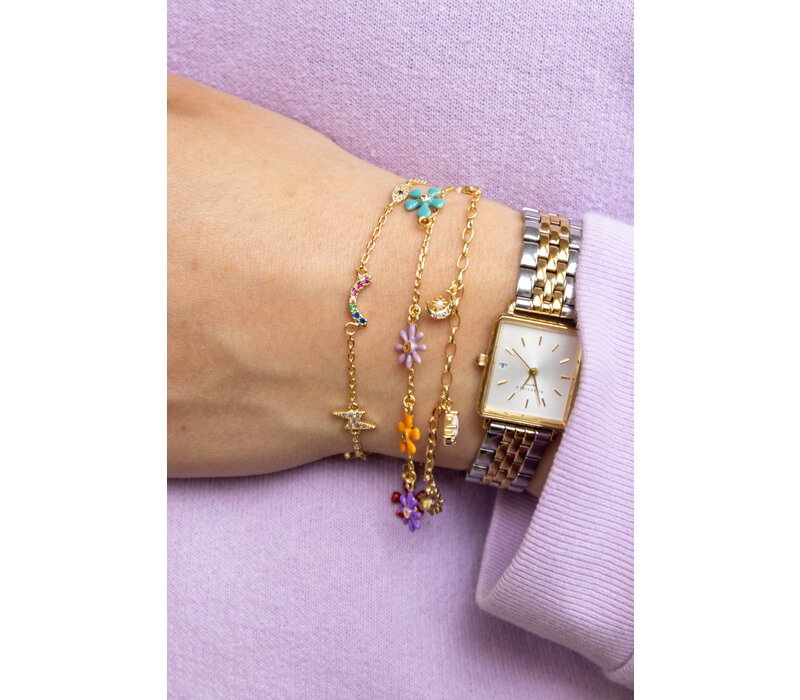 Sunlight Goldplated Bracelet Tiny Opal Charms