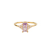 Oasis Goldplated Ring Zirconia Rectangle Purple