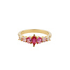 Oasis Goldplated Ring Zirconia Cristal Ombre Pink