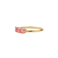 Oasis Goldplated Ring Zirkonia Stippen Roze