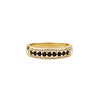 Oasis Goldplated Ring Zirconia Black Bar Dots