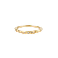 Oasis Goldplated Ring Thin Stars Clear