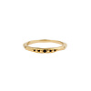 All the Luck in the World Oasis Goldplated Ring Thin Stars Black