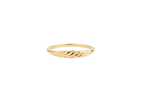 All the Luck in the World Oasis Goldplated Ring Minimalistic Croissant