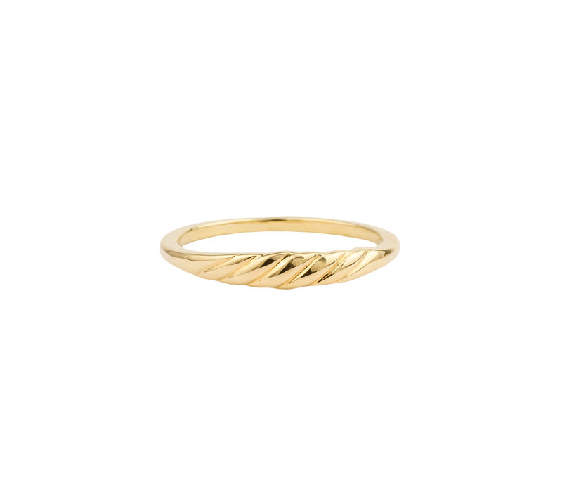 Oasis Goldplated Ring Minimalistisch Croissant