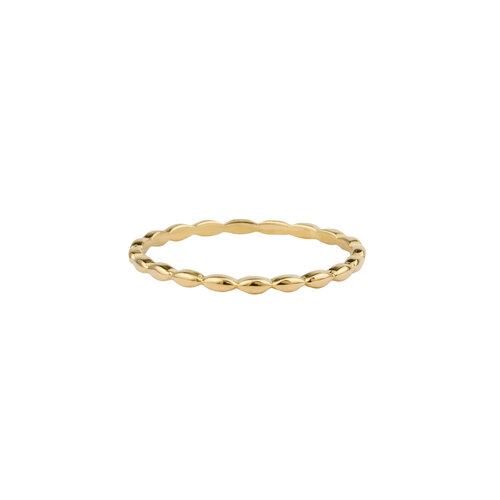 Oasis Goldplated Ring Minimalistisch Gedraaid 