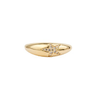 Oasis Goldplated Ring Round Basic Star