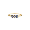 Oasis Goldplated Ring Zirkonia Ovaal Bar Blauw