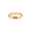 Oasis Goldplated Ring Round Ellips Pink
