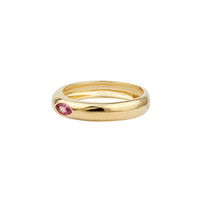 Oasis Goldplated Ring Round Ellips Pink