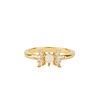 Oasis Goldplated Ring Zirkonia Opaal Strik
