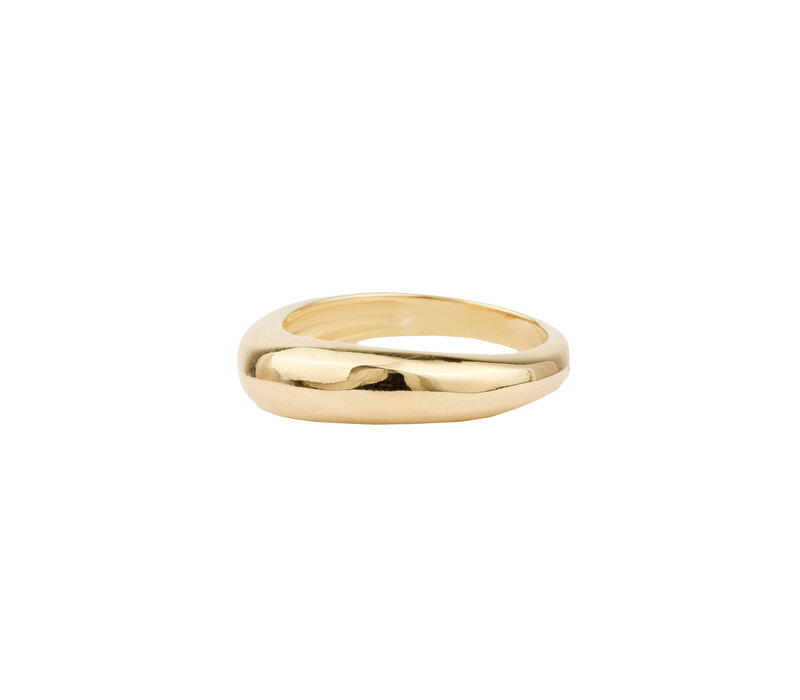 Oasis Goldplated Ring Round Basic Big