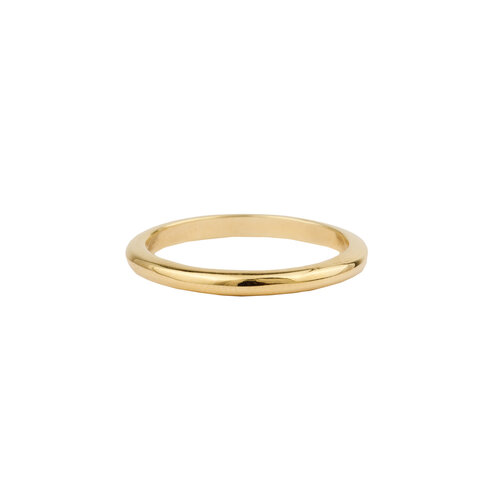 Oasis Goldplated Ring Round Basic Small 