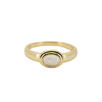 Oasis Goldplated Ring Ovaal Opal Steen
