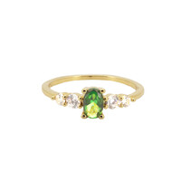 Oasis Goldplated Ring Zirconia Oval