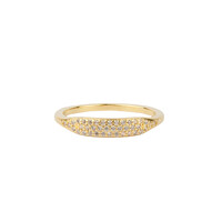 Oasis Goldplated Ring Zirkonia Rond Clear