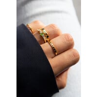 Oasis Goldplated Ring Ombre Roze Sterren