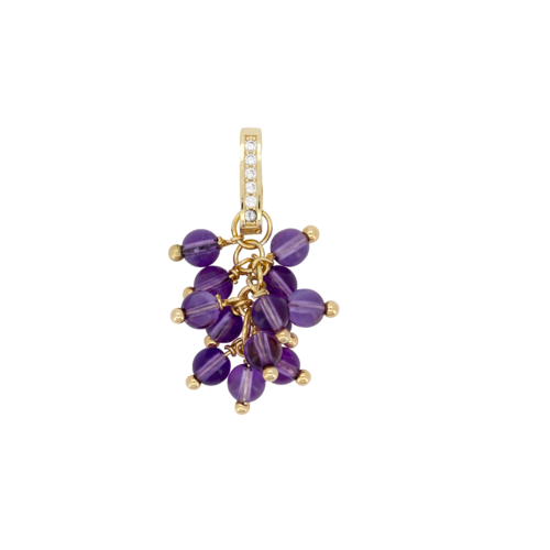 Wonder Goldplated Charm Purple Grapes 