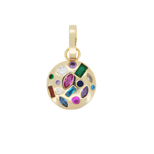 Wonder Goldplated Charm Circle Zirconia Shapes 