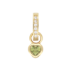 Wonder Goldplated Charm Light Green Heart