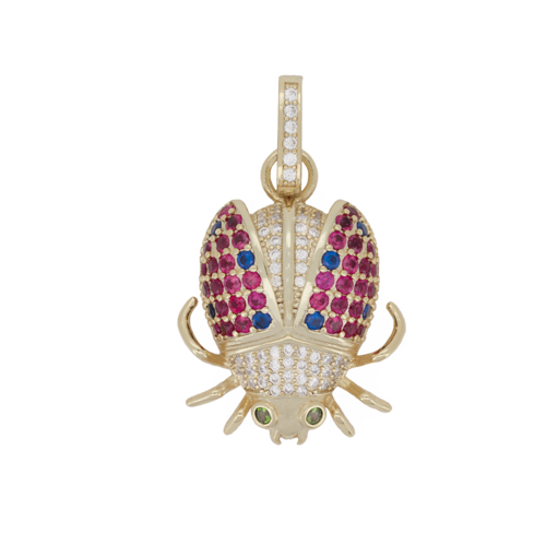 Wonder Goldplated Charm Beetle Zirconia 