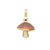 Wonder Goldplated Charm Mushroom Orange Pink Zirconia