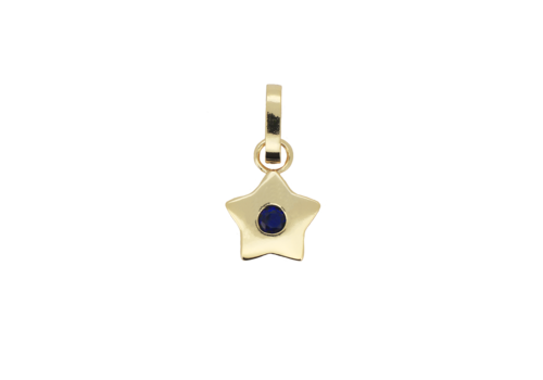 All the Luck in the World Wonder Goldplated Bedel Blauw Zirkonia Ster