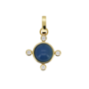 All the Luck in the World Wonder Goldplated Bedel Blauw Round Zirconia