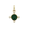 All the Luck in the World Wonder Goldplated Charm Green Round Zirconia