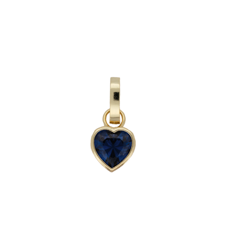 Wonder Goldplated Charm Big Blue Heart 