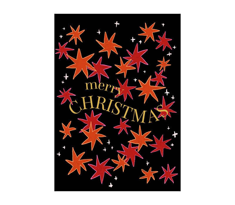 Postcard - Merry Christmas Stars
