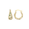 All the Luck in the World Sunlight Goldplated Drop Hoop Sterren Groen