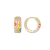 All the Luck in the World Sunlight Goldplated Hoop Huggie Stripes Multi