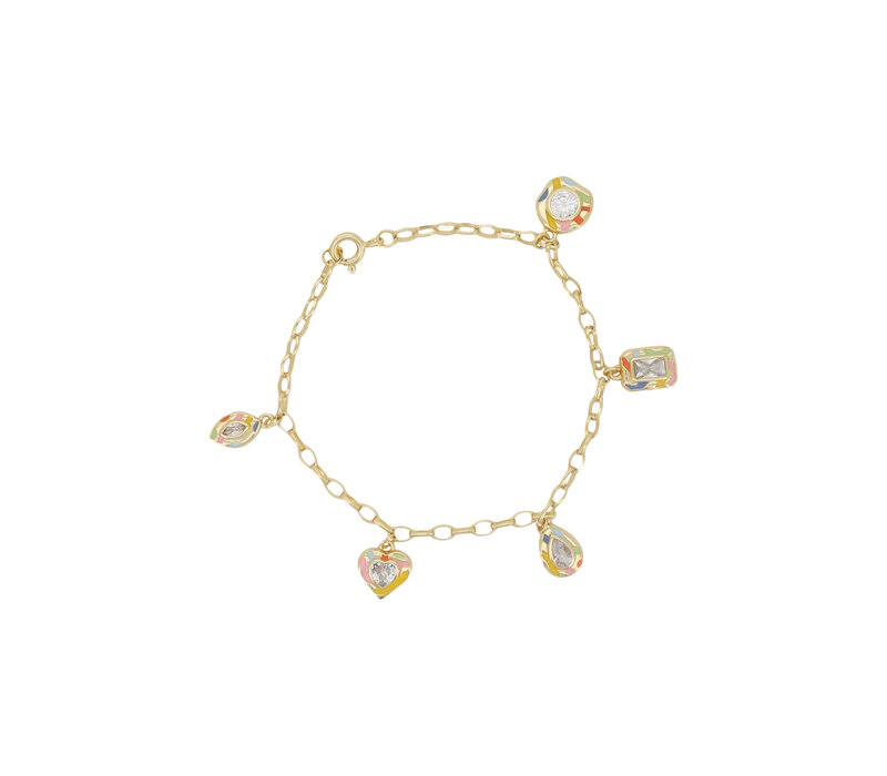 Sunlight Goldplated Bracelet Charms Multi