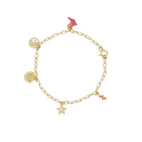 Sunlight Goldplated Armband Vogels Roze