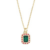 All the Luck in the World Sunlight Goldplated Ketting Roze Groen Zirkonia