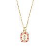 All the Luck in the World Sunlight Goldplated Ketting Bedel Roze Koraal Zirkonia