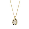 All the Luck in the World Sunlight Goldplated Necklace Charm Black White Zirconia