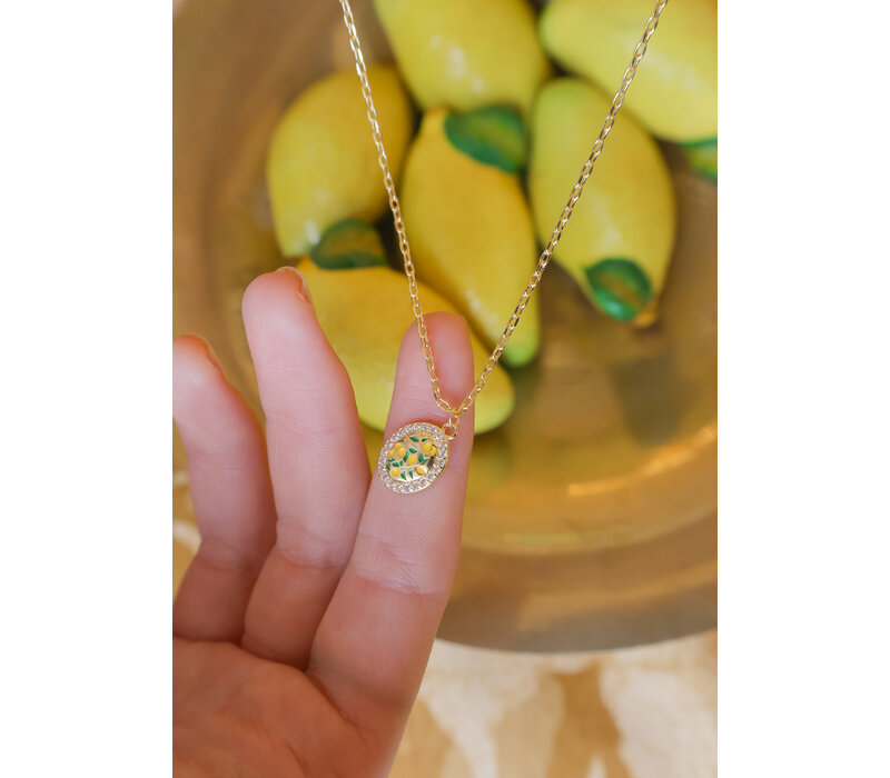 Sunlight Goldplated Necklace Charm Lemons