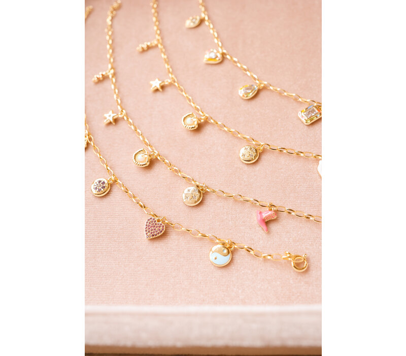 Sunlight Goldplated Armband Vogels Roze