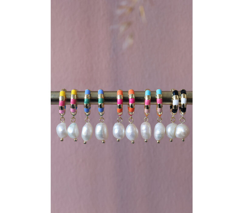 Sunlight Goldplated Hoop Pearl Stripes Multi Light