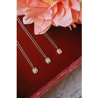 Sunlight Goldplated Necklace Charms Pink Coral Zirconia