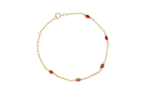 All the Luck in the World Sunlight Goldplated Bracelet Charms Red Eye