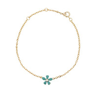 Sunlight Goldplated Bracelet Blue Flower