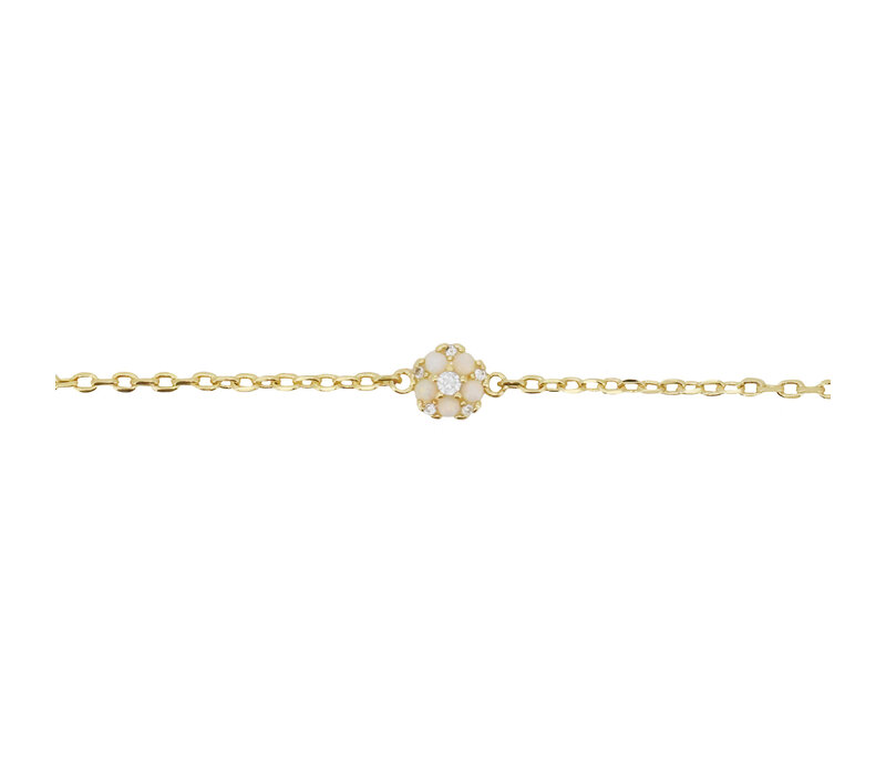 Sunlight Goldplated Armband Opal Bloem