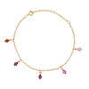 All the Luck in the World Sunlight Goldplated Bracelet Zirconia Charms Pink