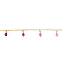 Sunlight Goldplated Armband Zirkonia Bedels Roze