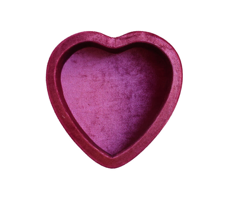 Roze Hart Velvet Display