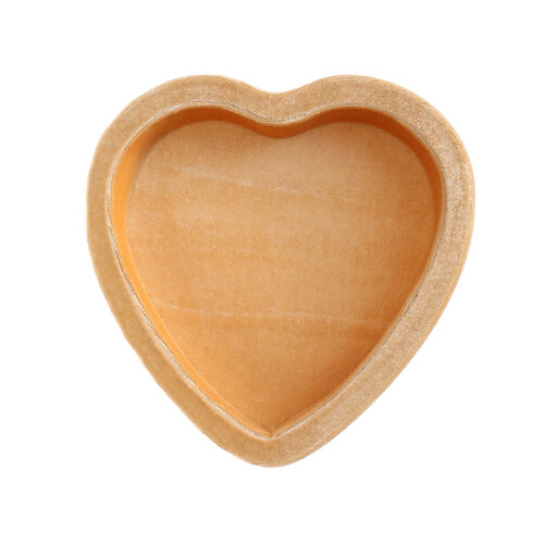 Beige Heart Velvet Display 